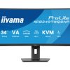 IIYAMA 34" XCB3497WQSNP-B1 UWQHD (3440×1440) zakrivljeni VA, 21:9, 350cd/m2, 3000:1, 2×HDMI/DP, USB-C Dock, RJ45, KVM switch, HAS