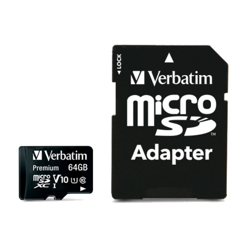 Verbatim memorijska kartica Premium Micro SDXC 64GB Class 10 + adapter