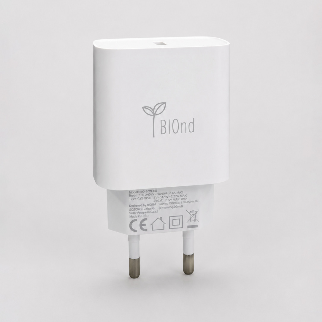 BIOnd USB-C zidni punjač, 20W, bulk