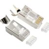 Gembird Shielded modular CAT7 pass-through type plug 15u" gold plated, 50 pcs per bag