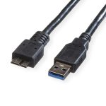 Roline USB3.0 kabel TIP A(M) - Micro B(M), 0.8m, crni