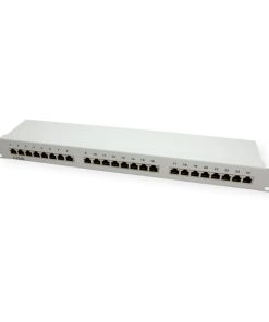 Roline VALUE Cat.5e/Class D 19" Patch Panel 24-porta STP, svijetlo sivi
