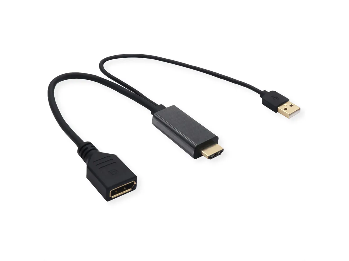 Roline VALUE adapter/kabel v1.2, HDMI M - DP F