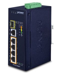Planet Industrial 6-Port (4x 1G 802.3at PoE RJ45 1x GbE 1x 100 1000X SFP Gigabit Ethernet Switch