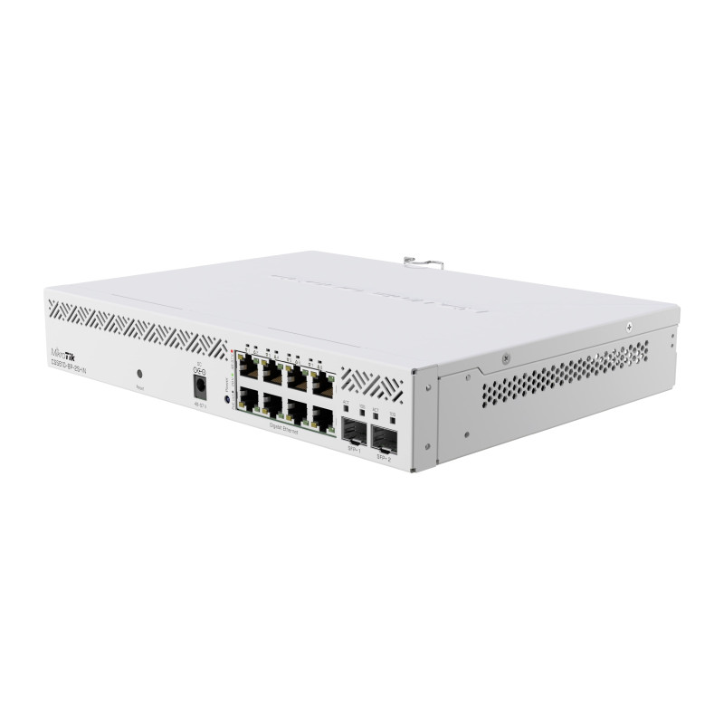 Mikrotik Cloud Smart Switch CSS610-8P-2S+IN, 8×G-LAN PoE-out, 802.3af/at, 2×SFP+ 10G, SwOS, desktop kućište, PSU