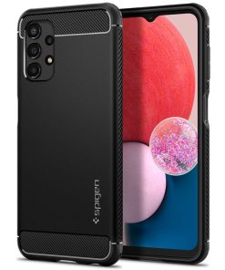 Spigen Rugged Armor, zaštitna maska za telefon, mat crna - Samsung Galaxy S22
