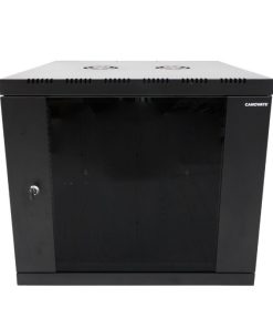 Canovate 12U 600x560x631 SINGLE zidni ormar s bočnim stranama koje se mogu otvoriti izvana, crni (WS3O-9-1265F)