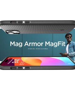Spigen Mag Armor MagSafe, zaštitna maska za telefon, mat crna - iPhone 15 Plus (ACS06671)