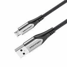 Vention Cotton Braided USB 2.0 A Male to Micro-B Male 2A Cable 2M