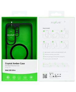 Rixus Crystal Amber Case For Samsung Galaxy S26 Ultra Black