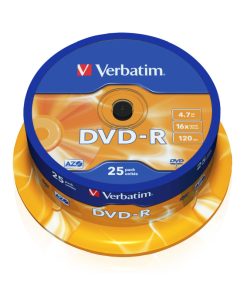 DVD-R Verbatim 4.7GB 16× Matt Silver 25 pack spindle