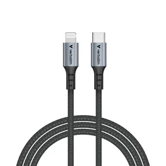 Verbatim Sync & Charge kabel USB-C na Lightning, M/M, 60W PD3.0, crni,1.2m