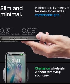 Spigen Crystal Hybrid, zaštitna maska za telefon, prozirna - iPhone 15 Pro Max (ACS06446)