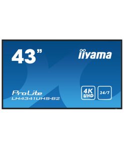IIYAMA 43" LH4341UHS-B2 4K UHD (3840×2160) IPS Signage 24/7, 500 cd/m2, 1200:1, non Android, media play USB, LAN control