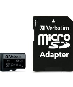 Verbatim memorijska kartica PRO Micro SDXC 128GB, U3, A2, V30, Class 10 Card + adapter