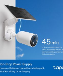 TP-Link Tapo C425 kamera + Tapo A201 Solar panel 2K QHD 4MP, H.264, Full-Color Night Vision, microSD, dvosmjerni audio, detekcija pokreta, vodootporna IP66, Wi-Fi, Tapo app
