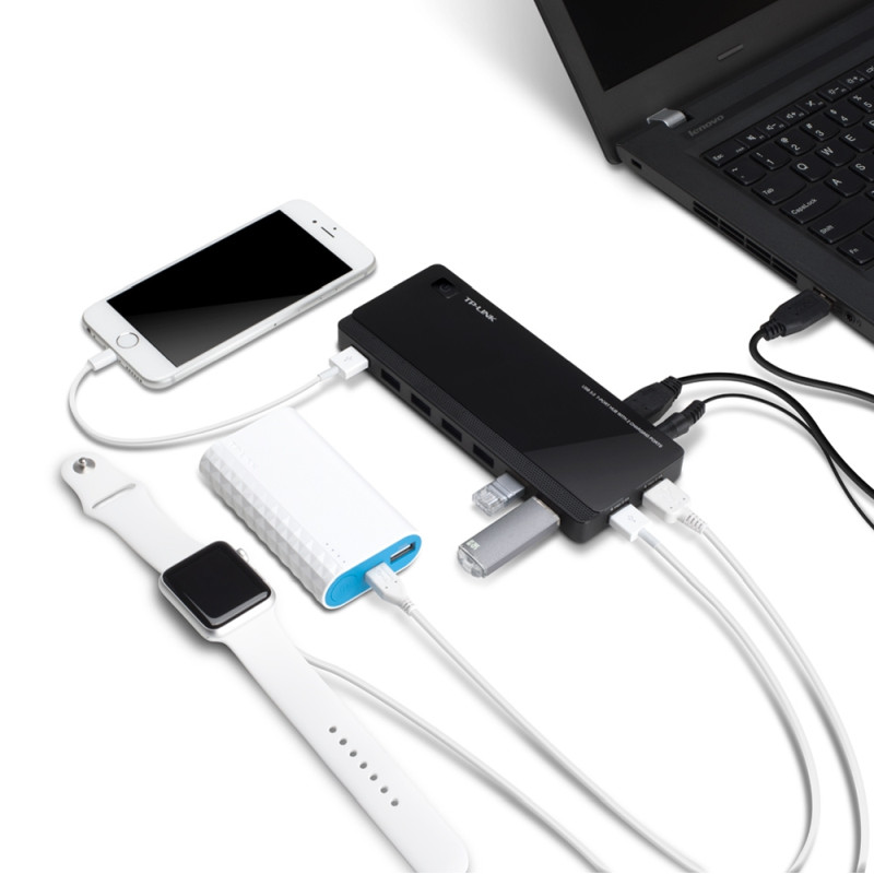 TP-Link USB3.0 Hub 7-port + 2 port za punjenje, sa napajanjem