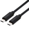 Roline VALUE USB4 Gen3x2 kabel TIP C-C M/M, Emark, 100W, 1.0m, crni
