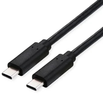 Roline VALUE USB4 Gen3x2 kabel TIP C-C M/M, Emark, 100W, 1.0m, crni