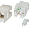 Masterlan self-tapping keystone UTP Cat.6a, white, rear terminal block