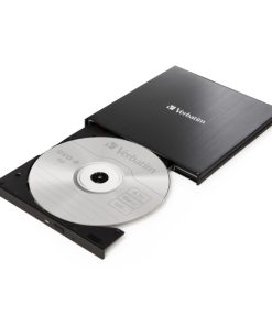 Verbatim CD/DVD Slimline vanjski snimač, M-Disc kompatibilan, USB3.2/USB-C, crni