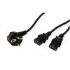 Roline VALUE Y-naponski kabel 2×IEC320 C13, 2.0m, crni