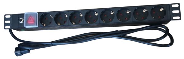 NaviaTec PDU (Power Distribution Unit) sa 8x Schuko priključaka, kabel C14, 19"