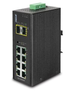 Planet Industrial 10-Port (8x 1GbE RJ45 2x 100 1000X SFP Slots) Managed Switch (-40 to 75C)