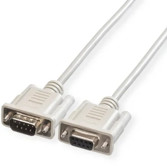 Roline serijski kabel DB9 M/F, 1.8m, sivi