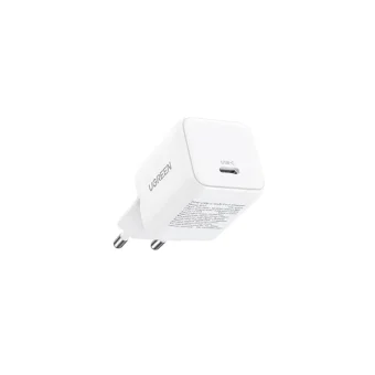 UGREEN zidni punjač 20W, 1×USB-C, GaN, bijeli