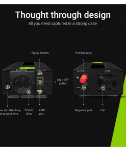 Green Cell strujni inverter 12V na 230V, 300W/600W (INV01DE)