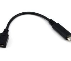 NaviaTec USB 2.0 C muški na USB 2.0 micro B ženski kabel, 2m, crni