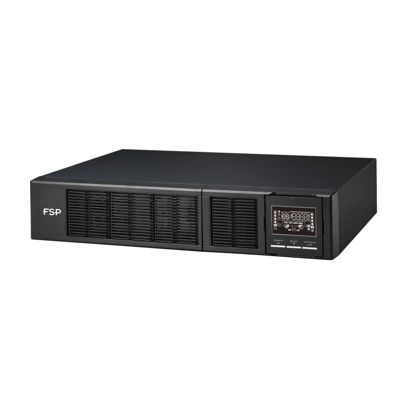 Fortron Source UPS Clippers Rack/Tower 1000VA/1000W, On-line double conversion, USB, RS-232, EPO, 8×C13, 2×9Ah,LCD