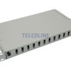 NFO Patch Panel 1U 19" - 12x SC Duplex, Pull-out, 1 tray, Gray