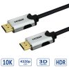 Roline VALUE HDMI 10K Ultra High Speed kabel v2.1, M/M, crni, 1.0m