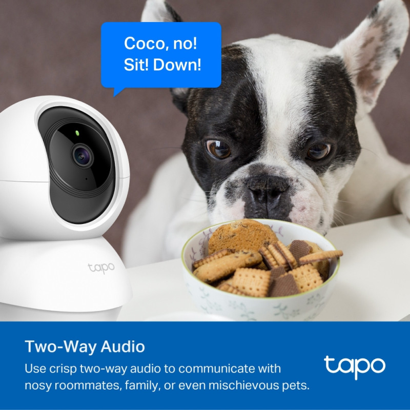 TP-Link Tapo C200P2 kamera FHD, H.264, 360°/114° Pan/Tilt, Advanced Night Vision, microSD, dvosmjerni audio, detekcija pokreta, Wi-Fi, Tapo app