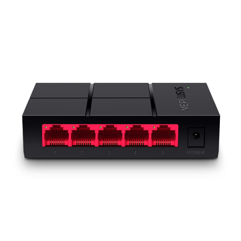 Mercusys 5-port Gigabit mini Desktop preklopnik (Switch), 5×10/100/1000M RJ45 ports, plastično kućište