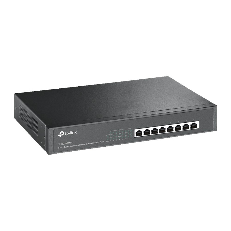 TP-Link 8-port Gigabit PoE+ preklopnik (Switch), 8×10/100/1000M RJ45 PoE ports, 802.3af/at, metalno kućište, 1U 13" (153W)
