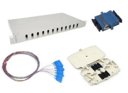 NFO Patch Panel 1U 19" Closed - Singlemode 12x SC UPC Duplex Adapter Pigtail kazeta SET