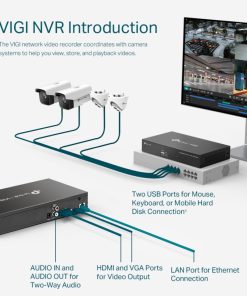 TP-Link VIGI NVR1008H mrežni video snimač 8 kanala, H.265, 5MP, 1×SATA, VGA/HDMI, 2×USB2.0, Vigi app