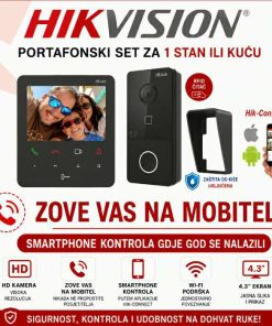 HIKVISION PORTAFON SET ZA 1 STAN ILI KUĆU SA VIDEO JEDINICOM VI-K46P