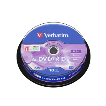 DVD+R DL Verbatim 8.5GB 8× Matt Silver/Double Layer 10 pack spindle