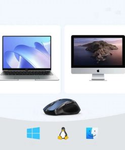 UGREEN MU006 bežični ergonomski miš, bluetooth, 4000 DPI, USB, plavo crni
