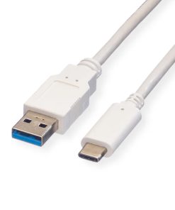 Roline VALUE USB3.0 kabel, A-C, M/M, 1.0m, bijeli