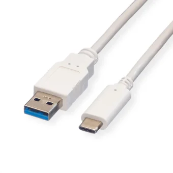 Roline VALUE USB3.0 kabel, A-C, M/M, 1.0m, bijeli