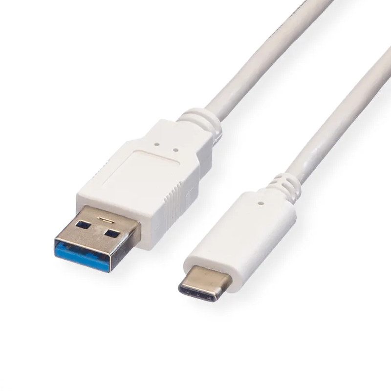 Roline VALUE USB3.0 kabel, A-C, M/M, 1.0m, bijeli