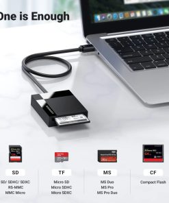 UGREEN čitač TF/SD/CF/MS memorijskih kartica, USB 3.0, crni