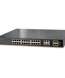 Planet L2 24-Port GbE HP PoE 4 Gig TP SFP Mngd Switch (440W)