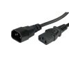 Roline VALUE naponski kabel PC-Monitor, IEC320 C14-C13 10A, M/F, 1.0m, crni