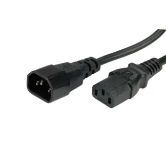 Roline VALUE naponski kabel PC-Monitor, IEC320 C14-C13 10A, M/F, 1.0m, crni